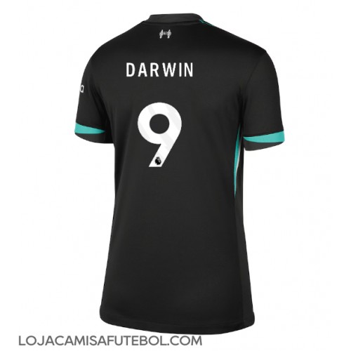 Camisa de Futebol Liverpool Darwin Nunez #9 Equipamento Secundário Mulheres 2024-25 Manga Curta